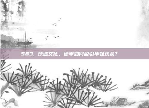 563. 球迷文化，德甲如何吸引年轻观众？🌍