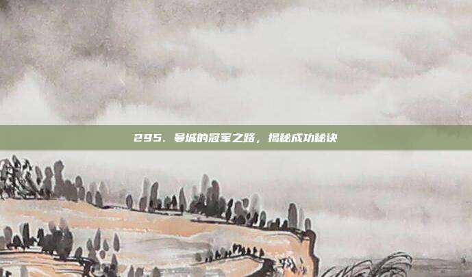 295. 曼城的冠军之路，揭秘成功秘诀