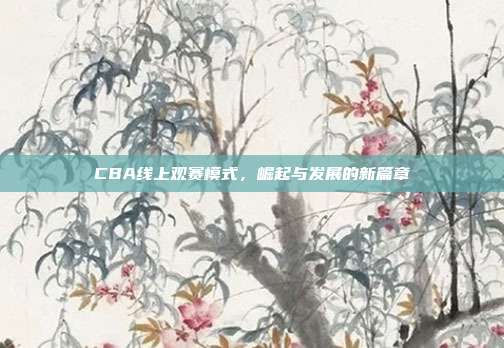 CBA线上观赛模式，崛起与发展的新篇章