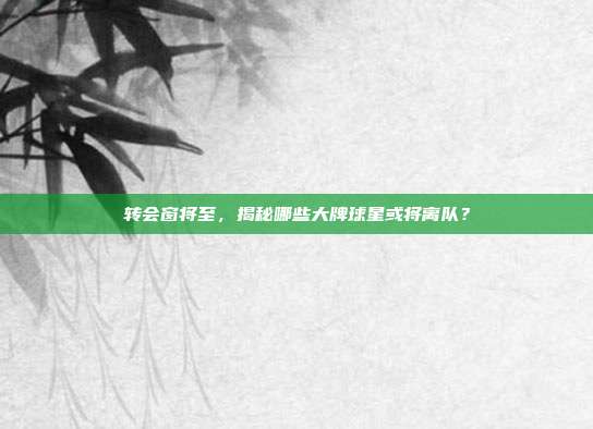 转会窗将至，揭秘哪些大牌球星或将离队？