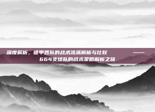 深度解析，德甲各队的战术流派解析与比较📊🔍 —— 664支球队的战术策略解析之旅